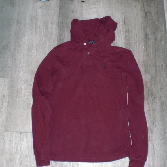 polo by ralph lauren hoodie quarter button down men small - Picture 1 of 3